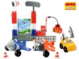Écoiffier Építőjáték Abrick -Repülőtér 2 Autóval-2 Repülőgéppel-87 darabos