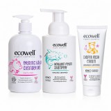 Ecowell újszülött csomag (sampon, fürdető gél, pelenkakiütés elleni krém)