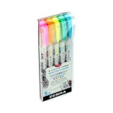 Ecsetfilc kétvégû ZEBRA Mildliner Fluorescent 5 darabos
