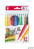 Ecsetirón készlet, ICO "Brush Pen", 12 különböző szín