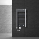 EDDC Fürdőszoba radiátor 500x800 mm 300W fűtőbetét króm egysoros - egyenes szélső csatlakozás