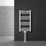 EDDC Fürdőszoba radiátor 500x800 mm 378W fehér egysoros - egyenes, központi bekötéssel padló csatlakozással