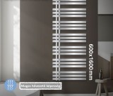 EDDC Modern designer radiátor 600x1600 mm 603W króm egysorors - egyenes bal oldali csatlakozással
