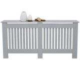 EDDC Radiátor elé takaró burkolat 152x19x82 cm fűtőtest burkolat szürke csíkos radiátorburkolat, rács, radiátor takaró