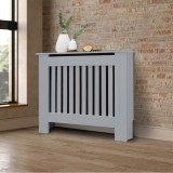 EDDC Radiátor elé takaró burkolat 78x19x82 cm fűtőtest burkolat szürke csíkos radiátorburkolat, rács, radiátor takaró