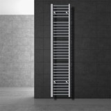 EDDC Törölközőszárító radiátor 300x1800 mm króm 367W egysoros - egyenes változat szélső csatlakozás