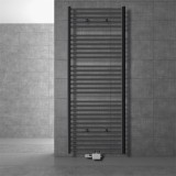 EDDC Törölközőszárító radiátor 750x1800 mm antracit egysorors - egyenes változat központi bekötéssel univerzális csatlakozással