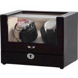 Edelwolle lakkozott mahagóni színű fa óraforgató 2 órának 297