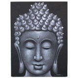 Éden Buddha Festmény - Szürke Brokát Hatás 60x80cm