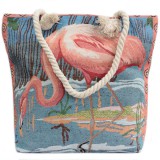 Éden Strandtáska - Rózsaszín Flamingó
