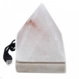 Éden USB Fehér Piramis Sólámpa - 9 cm (színváltós)