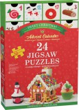 Édes karácsony - Adventi naptár, 24 x 50 db mini puzzle (EUROGRAPHICS, 8924-5666)