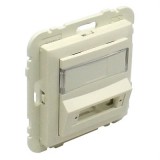 Efapel 90448_SMF Fedlap SC APC duplex csatlakozóhoz (csatlakozó nélkül) elefántcsont