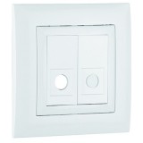 Efapel 90459 SAL Fedlap kerettel dupla optikai csatlakozóhoz