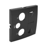 efapel 90773 TPM 21546 multimédia aljzat fedlap, fekete