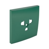 efapel 90841_TVD Fedlap csatlakozóaljzathoz EURO-USA típus zöld