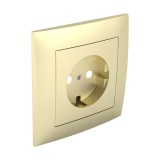 Efapel 90903 TDU Fedlap kerettel Schuko csatlakozóaljzathoz, gyerekzáras arany