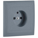 efapel 90904 TAL Fedlap kerettel francia csatlakozóaljzathoz alumínium