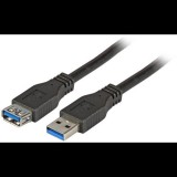EFB M-CAB K5237.5 USB-A apa - USB-A anya 3.0 Hosszabbító kábel 5m - Fekete (K5237.5)