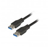 EFB USB3.0 Anschlusskabel A-A,St.-St.,1,0m,schwarz,Premium (K5210SW.1)