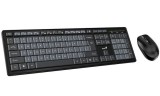 Egér- és billentyűzet készlet, vezeték nélküli, USB, HUN, GENIUS KM-8200, fekete-szürke (GEBEKM8200)