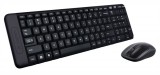 Egér- és billentyűzet készlet, vezeték nélküli, USB, HUN, LOGITECH MK220, fekete (LGBEMK220)