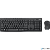 Egér- és billentyűzet készlet, vezeték nélküli, USB, LOGITECH, "MK295", grafitszürke