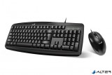 Egér- és billentyűzet készlet, vezetékes, USB, HUN,GENIUS 'KM-200 SMART', fekete