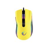 Egér Gamer - SMX-R44 Macro (6400DPI, 6 gomb, makro, RGB LED, 1,8m harisnyázott kábel, sárga-fekete) (RAMPAGE_31760)