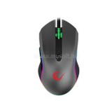 Egér Gamer - SMX-R70 BLAZE (6400DPI, 6 gomb, makro, RGB LED, 1,8m harisnyázott kábel, piros-fekete) (RAMPAGE_32709)