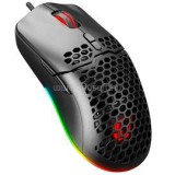 Egér Gamer - SMX-R77 X-TITAN (7200DPI, 7 gomb, makro, RGB LED, 1,8m harisnyázott kábel, fekete) (RAMPAGE_35224)