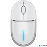 Egér, vezeték nélküli, dual-mode kapcsolat, optikai, CANYON "OnClick 24", fehér