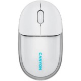 Egér, vezeték nélküli, dual-mode kapcsolat, optikai, CANYON OnClick 24, fehér (CASW24W)