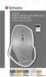Egér, vezeték nélküli, lézeres, normál méret, kék LED, VERBATIM 'DELUXE', szürke