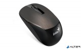 Egér, vezeték nélküli, optikai, normál méret, GENIUS 'NX-7015' csokoládé barna