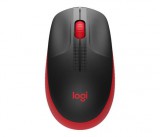 Egér, vezeték nélküli, optikai, USB, LOGITECH, M190, piros (LGEM190R)