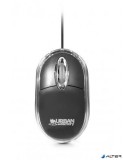 Egér, vezetékes, optikai, kisméret, USB, URBAN FACTORY 'Crazy Small', fekete