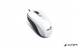 Egér, vezetékes, optikai, normál méret, USB, GENIUS 'DX-120', fehér