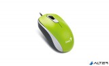 Egér, vezetékes, optikai, normál méret, USB, GENIUS 'DX-120', zöld