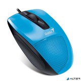 Egér, vezetékes, optikai, normál méret, USB, GENIUS 'DX-150X', kék