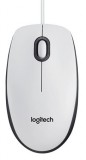 Egér, vezetékes, optikai, normál méret, USB, LOGITECH M100, fehér (LGEM100W)