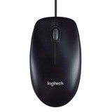 Egér, vezetékes, optikai, normál méret, USB, LOGITECH M100, fekete (LGEM100B)