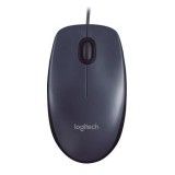 Egér, vezetékes, optikai, normál méret, USB, LOGITECH M90, sötétszürke (LGEM90G)