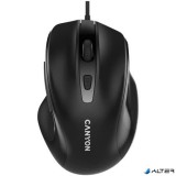 Egér, vezetékes, optikai, USB, CANYON 'M-6', fekete
