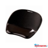 Egérpad csuklótámasszal, géltöltésû, Fellowes(R) Crystal Gel, fekete