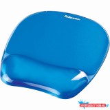 Egérpad csuklótámasszal, géltöltésû, Fellowes(R) Crystal Gel, kék
