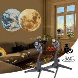 Égitest LED projektor, éjszakai dekor kivetítő Föld, Hold és csillag mintákkal - hangulatos beltéri világítás