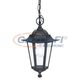 EGLO 22471 Kültéri függeszték E27 1x60W m:90cm d:20,5cm alumínium öntvény fekete, átlátszó üveg IP33 Laterna 4