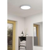 Eglo 30892 Fueva 5 fürdőszobai LED panel, felületre szerelhető, falon kívüli, 28,5 cm, króm, kör, 2500 lm, 4000K természetes fehér, beépített LED, 20,5W, IP44, 285mm átmérő