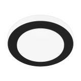 Eglo 33682 LED Carpi mennyezeti lámpa, fekete, 950 lm, 3000K melegfehér, beépített LED, 11W, IP44